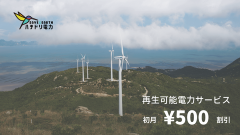 Electricity service using 100% natural energy with zero CO2 emissions