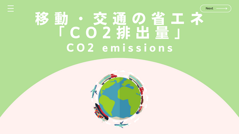 1 飛行機と電車のCO2排出量